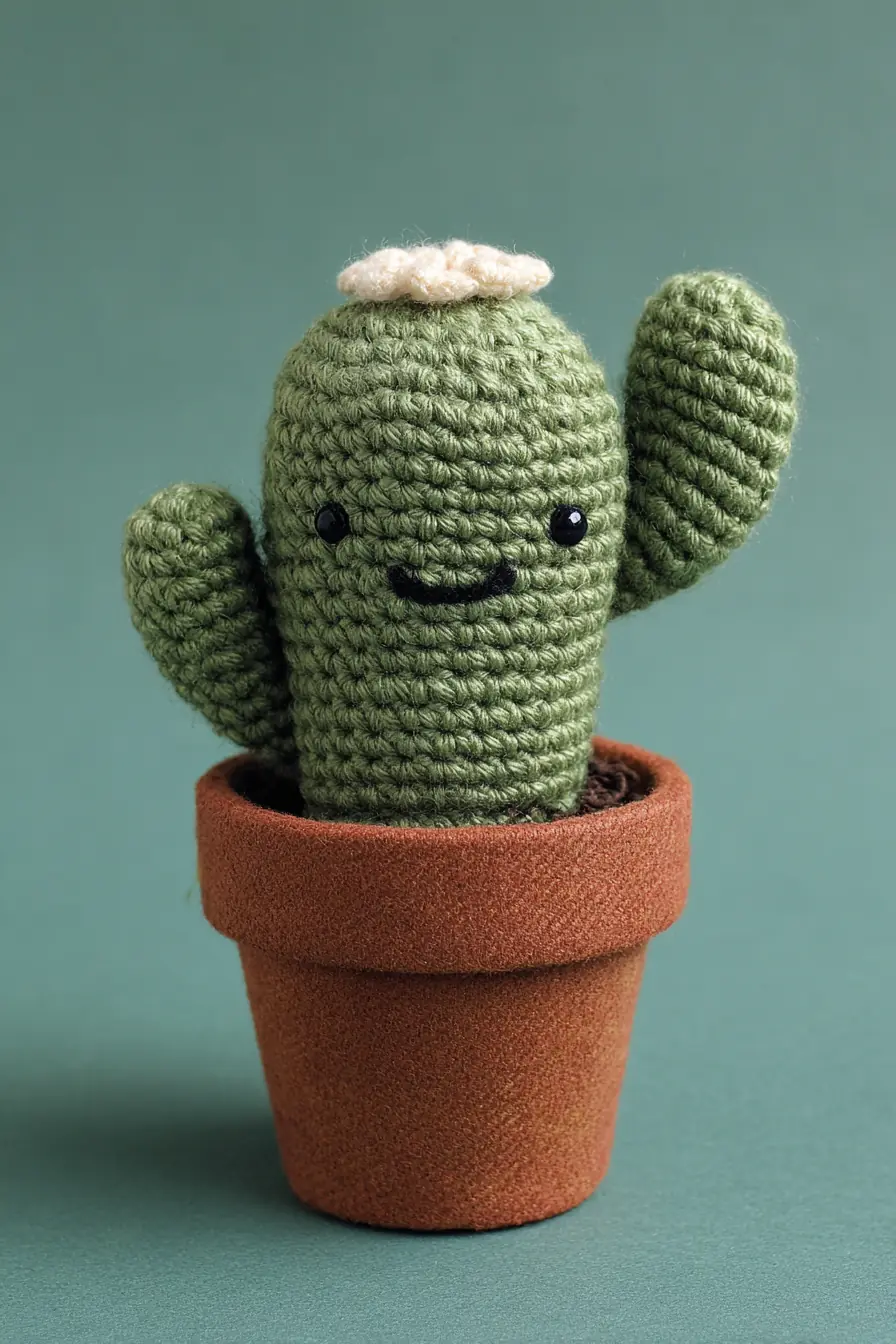 Mini Crocheted Cactus Amigurumi — Materials, Stitches & Safety Tips