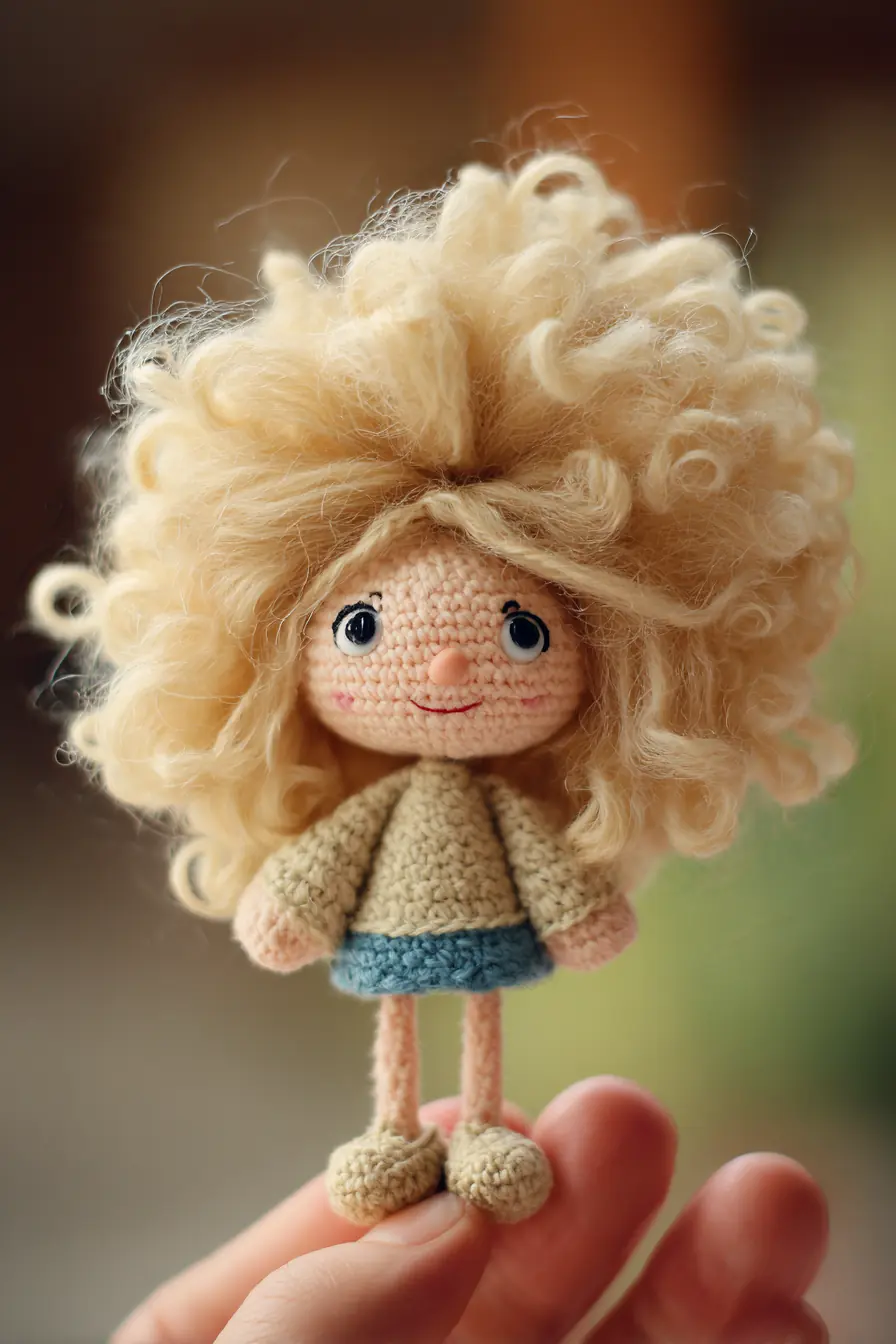 Mini Curly-Haired Amigurumi Doll — Crochet Pattern & Practical Tips