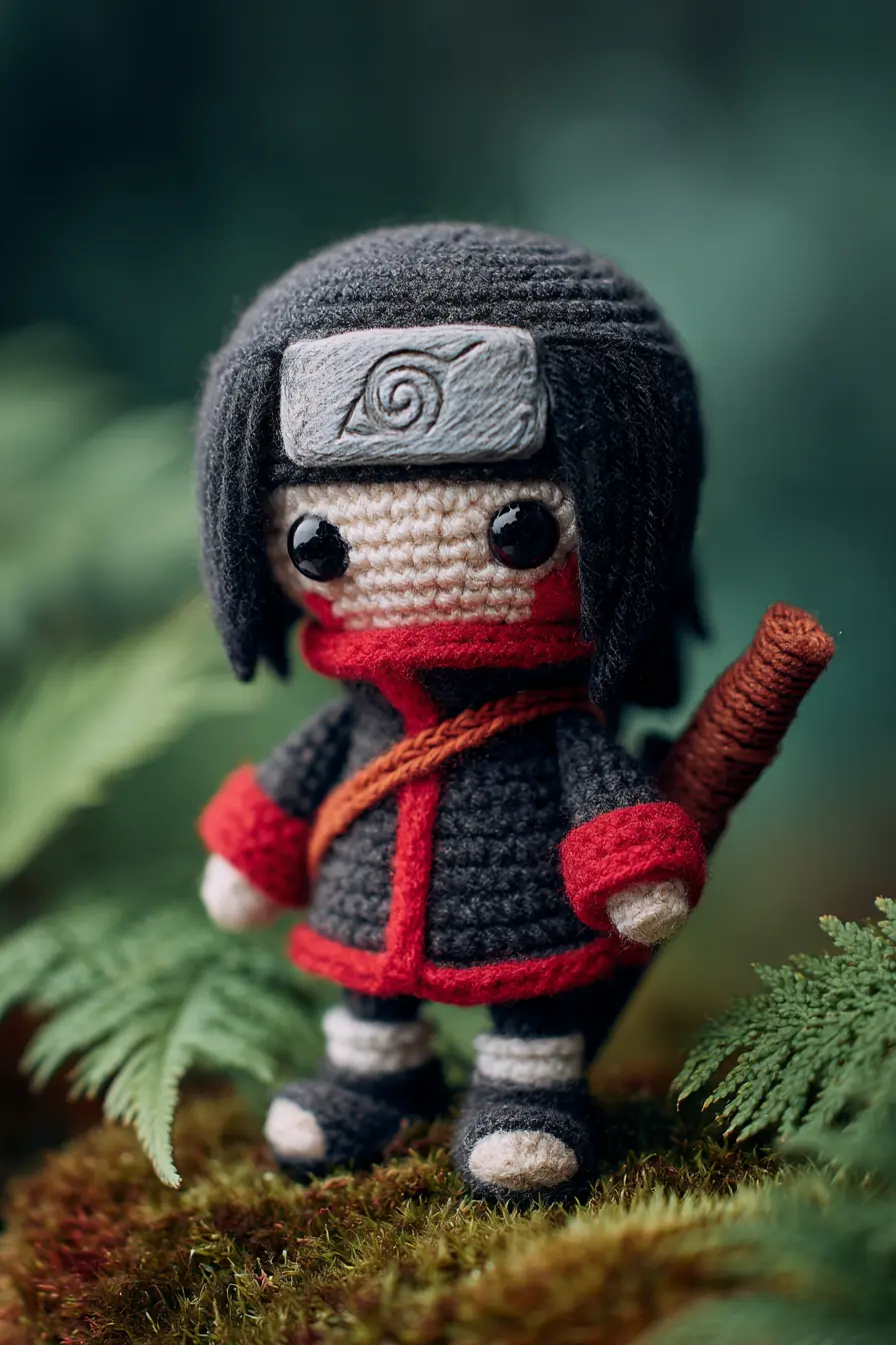 Ninja Amigurumi Crochet Pattern — Small Plush Doll (4–6 in)