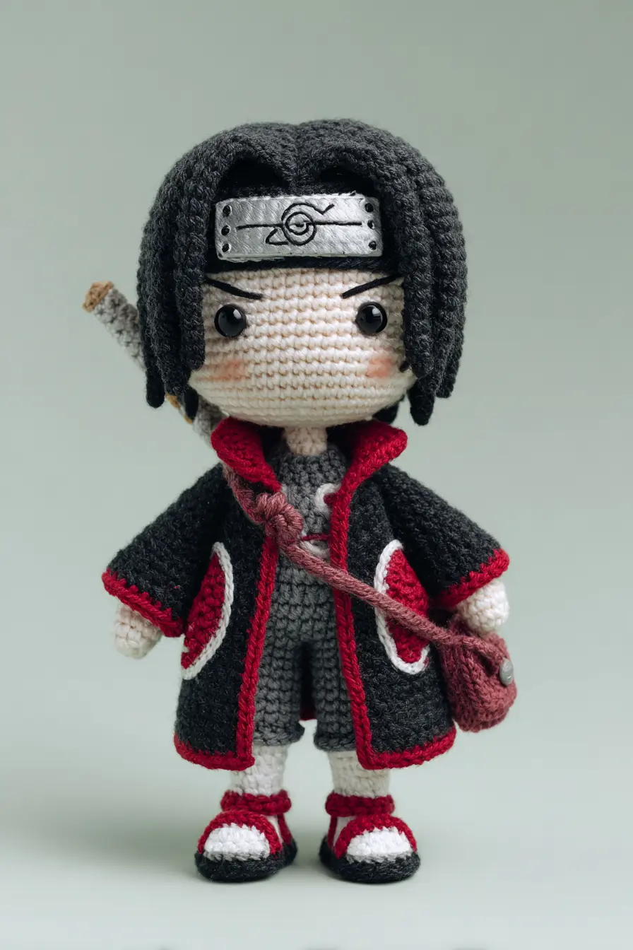 Ninja-Inspired Amigurumi Doll with Hooded Cloak — Crochet Materials & Tips