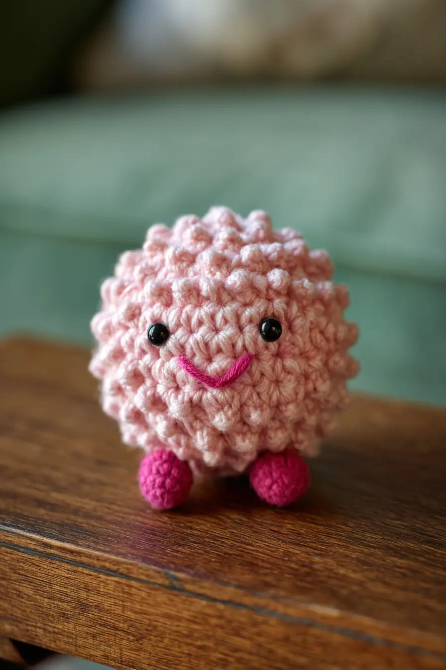 Pink Bobble-Stitch Amigurumi Ball — Crochet Materials, Stitches & Tips