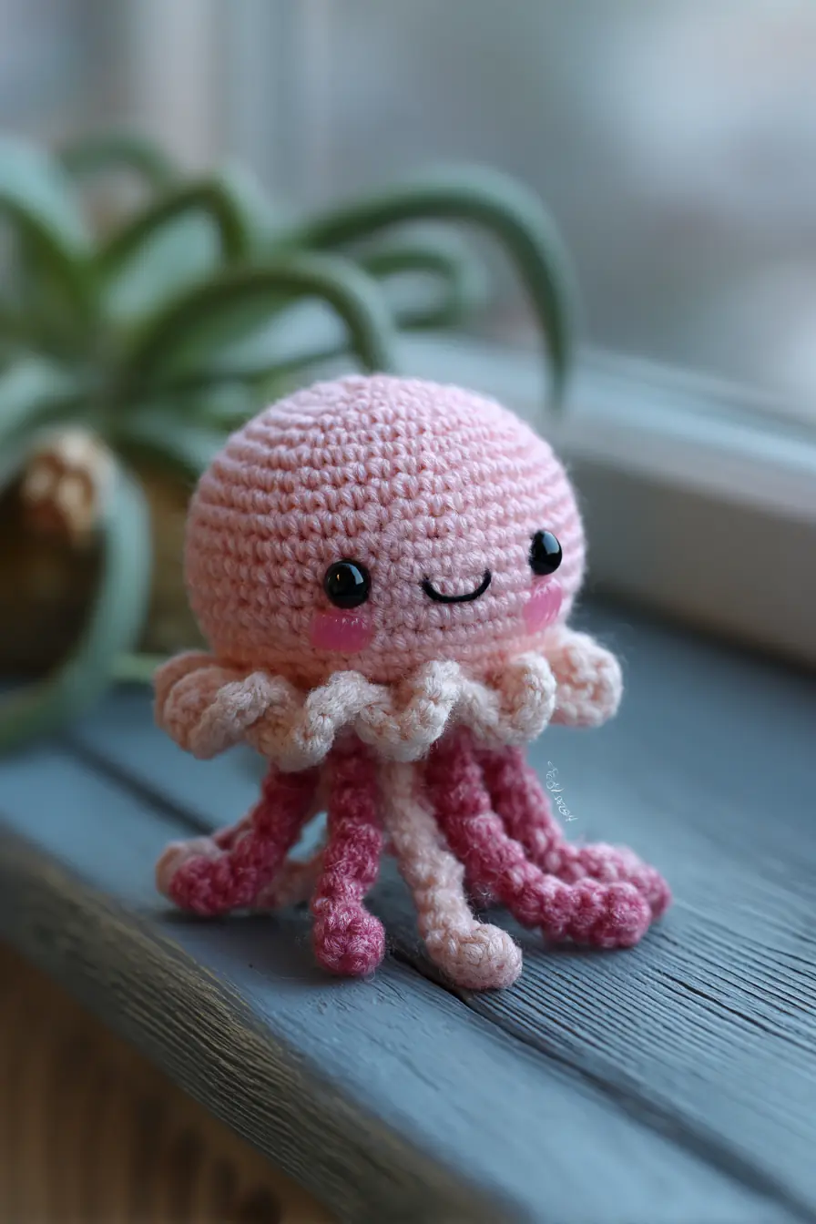 Pink Crochet Jellyfish — Soft Amigurumi Pattern & Materials