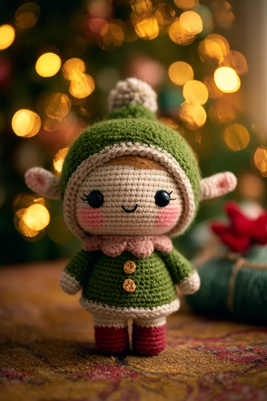 Tiny Christmas Elf Amigurumi — Crochet Pattern, Materials & Safety Tips