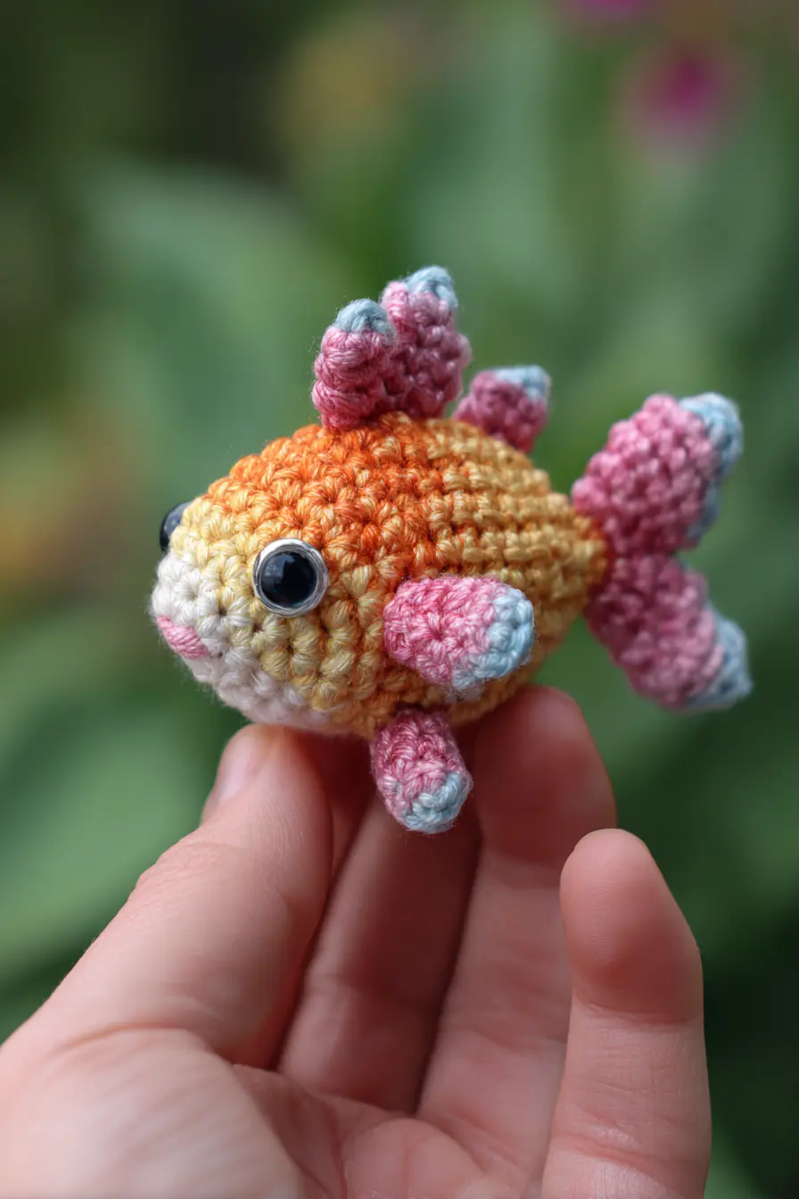 Tiny Amigurumi Fish — Crochet Pattern with Cotton Yarn & Safety Eyes