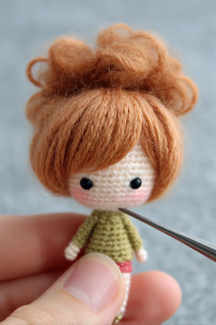 Tiny Amigurumi Doll: Cotton Yarn, Safety Eyes & Basic Stitches