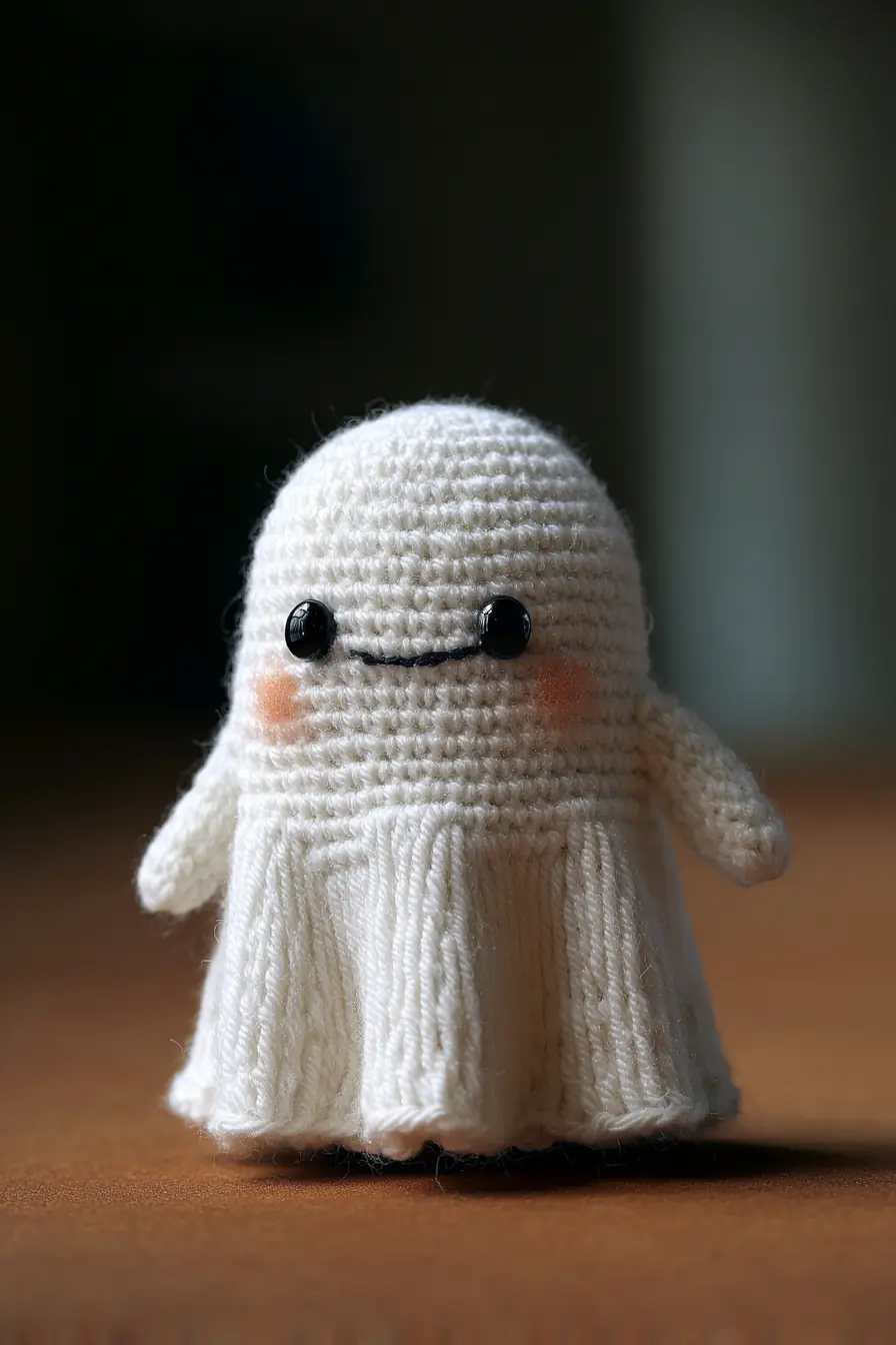 Tiny Crochet Ghost Amigurumi — Soft Yarn & Simple Stitch Pattern