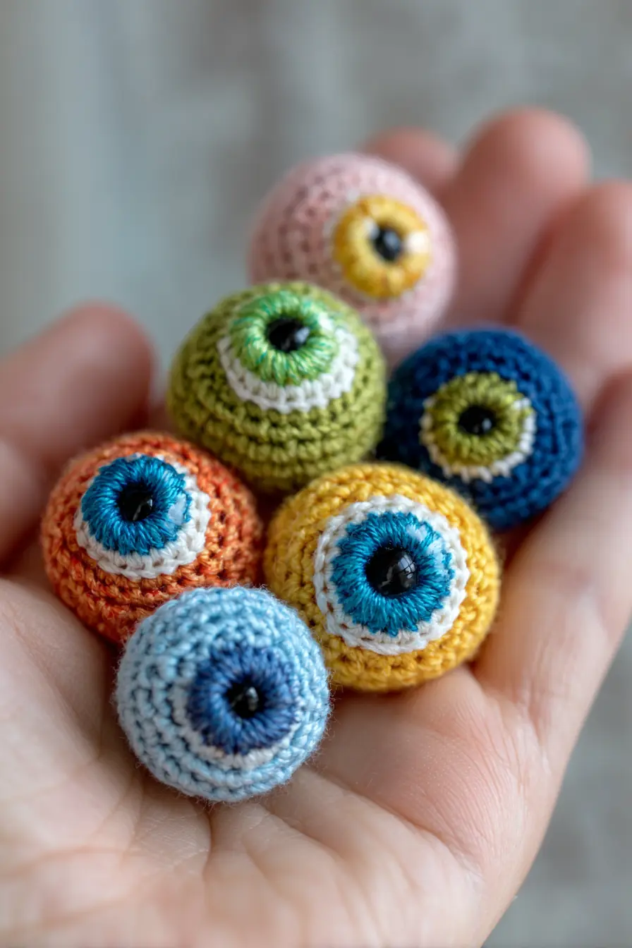 Tiny Crocheted Eyeball Amigurumi — Pattern Tips, Materials & Safety
