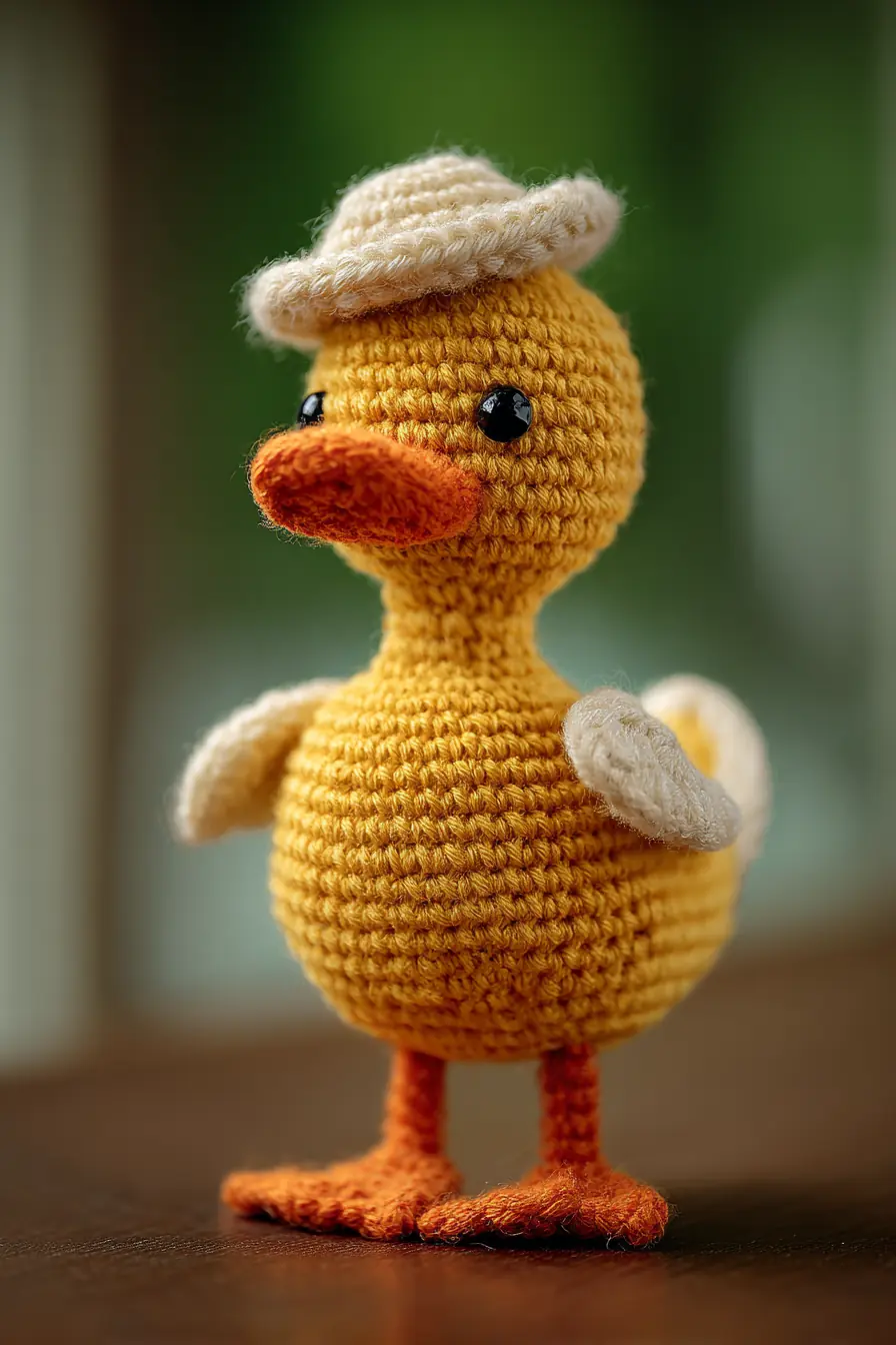 Tiny Duck Amigurumi Crochet Pattern — Yellow Duck with Hat & Safety Tips