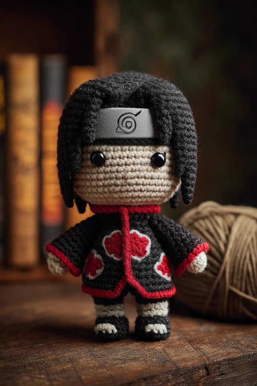 Akatsuki Itachi-Inspired Amigurumi Doll — Crochet Materials & Safety Tips