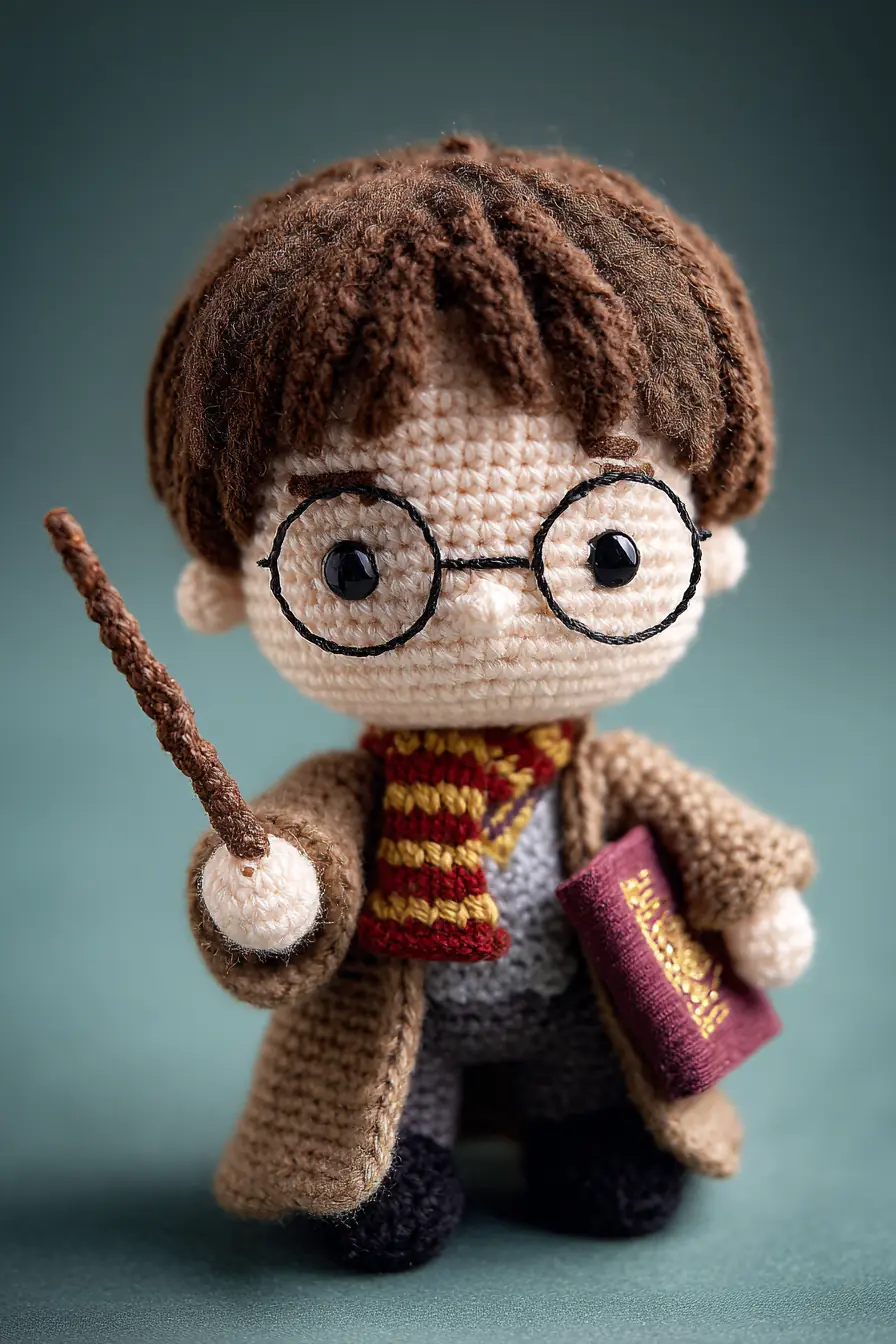 Glasses-Wearing Wizard Amigurumi Crochet — Small Plush Doll Pattern