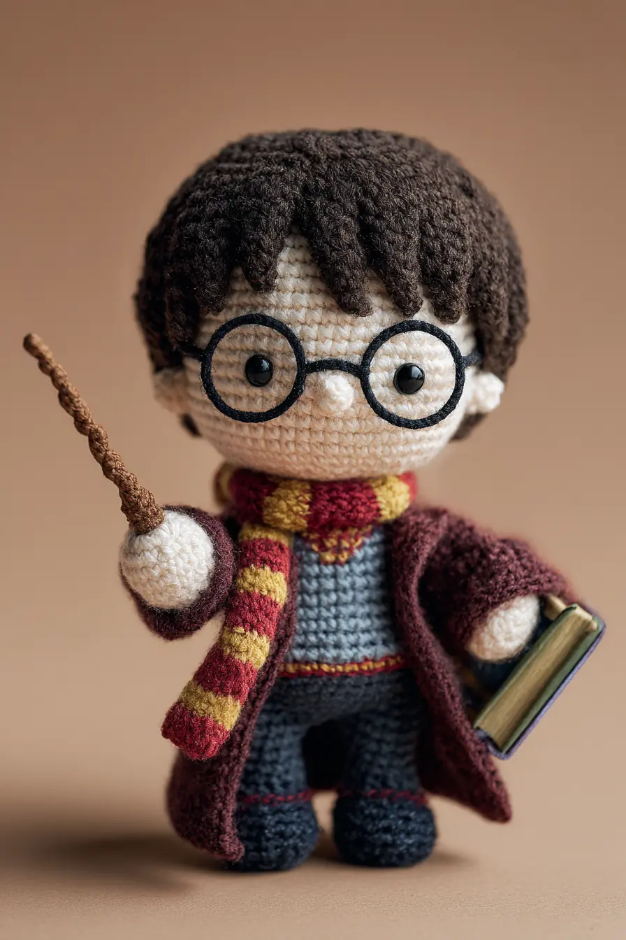 Glasses-Wearing Wizard Amigurumi Crochet Doll — Materials, Stitches & Tips