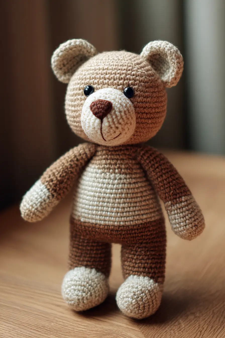 Classic Brown Amigurumi Teddy Bear — Materials, Stitches & Safety Tips