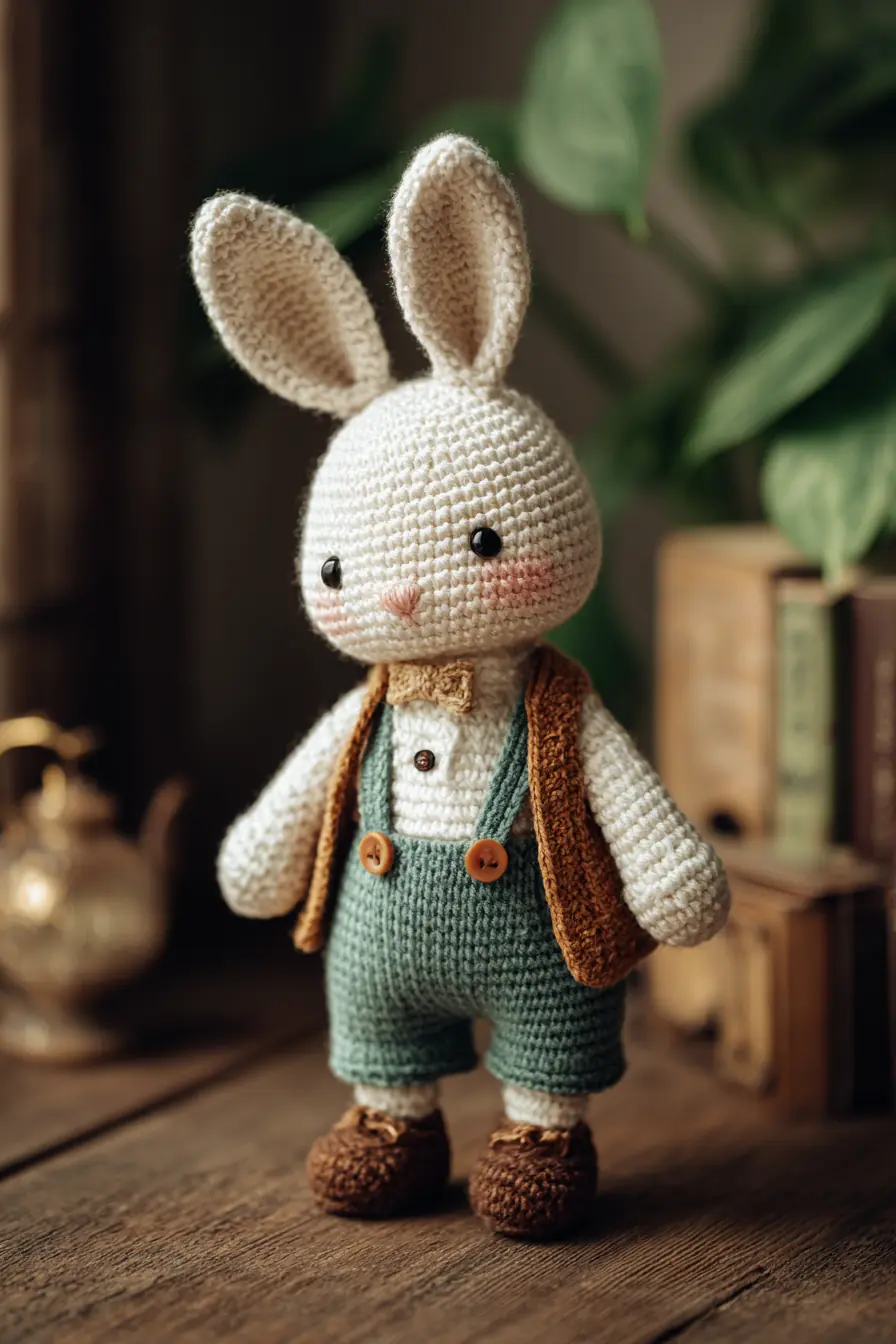 Classic Bunny Amigurumi Crochet Pattern — Handmade Crochet Toy (8–10 in)