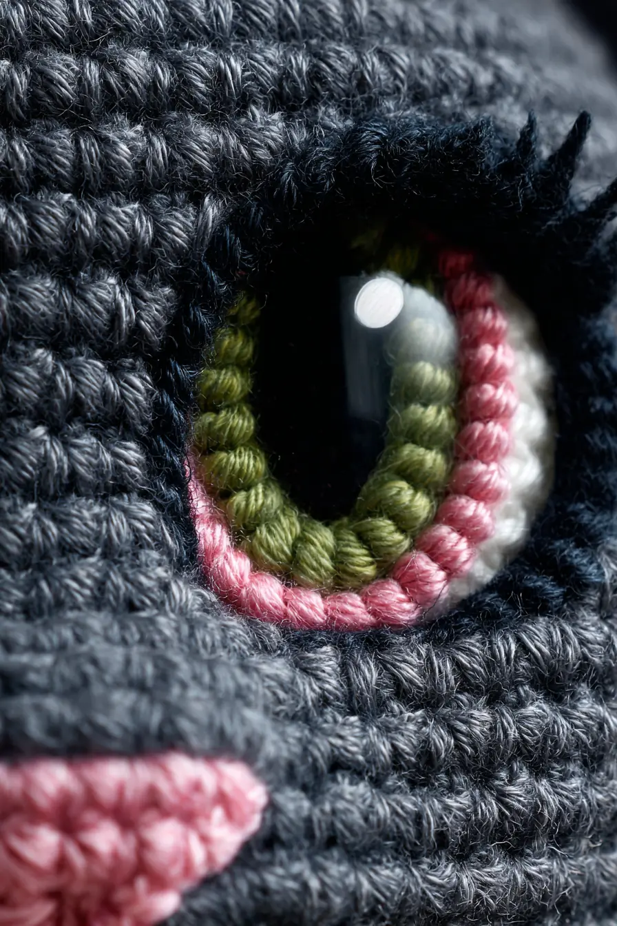 Close-up Amigurumi Eye Detail — Materials, Stitches & Safety Tips