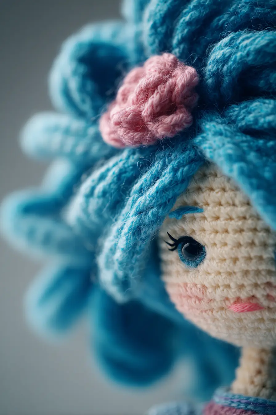 Blue Flower Amigurumi Doll — Crochet Materials, Stitches & Safety Tips