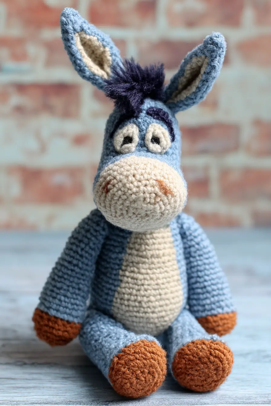 Blue Amigurumi Donkey Crochet Toy — Pattern, Materials & Safety Tips