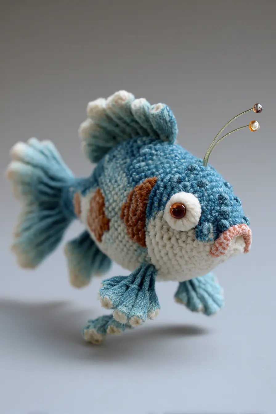 Blue Koi Amigurumi Crochet Fish — Worsted Yarn Pattern & Helpful Tips
