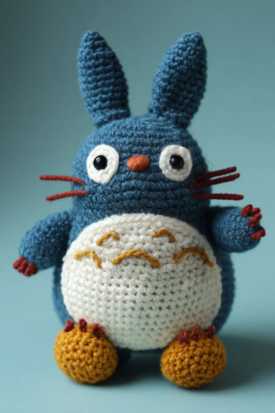 Blue Forest Creature Amigurumi — Crochet Pattern, Worsted Yarn & 3.5mm Hook