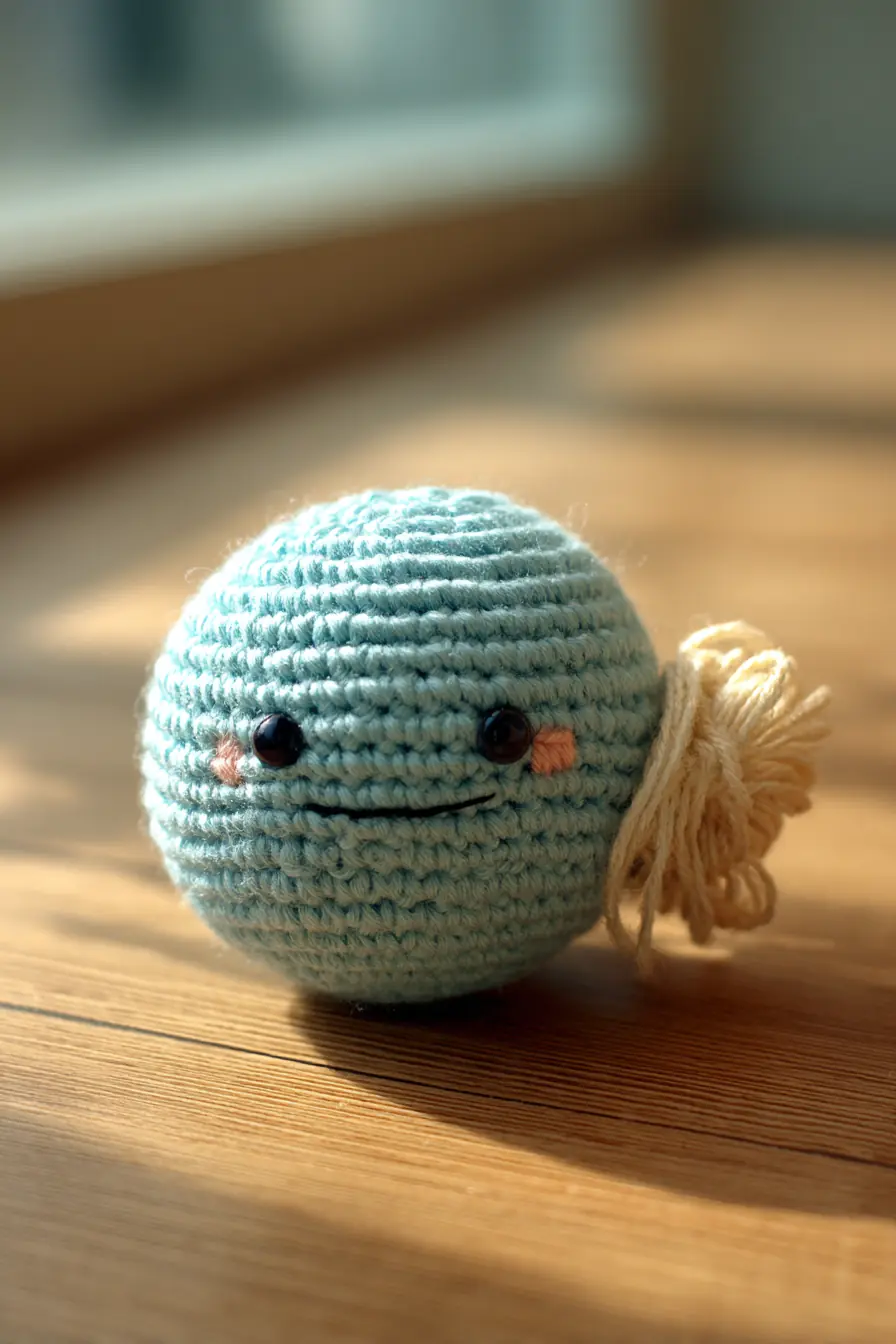 Blue Round Amigurumi Ball — Crochet Plush Pattern & Making Tips