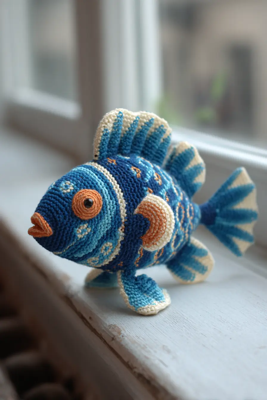 Blue Striped Fish Amigurumi — Crochet Pattern, Materials & Tips