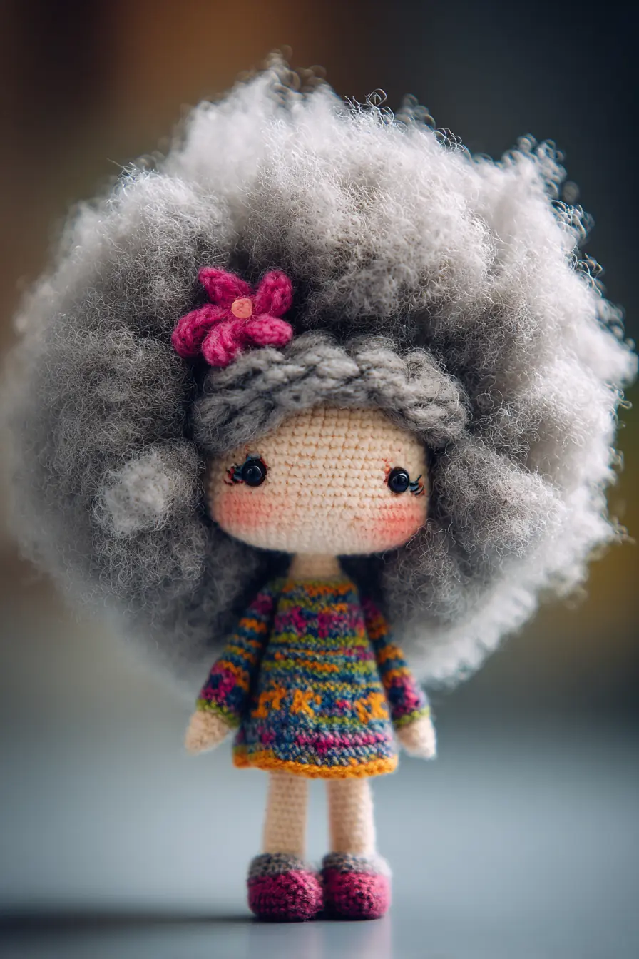 Fluffy Afro Amigurumi Doll — Crochet Materials, Stitches & Safety Tips