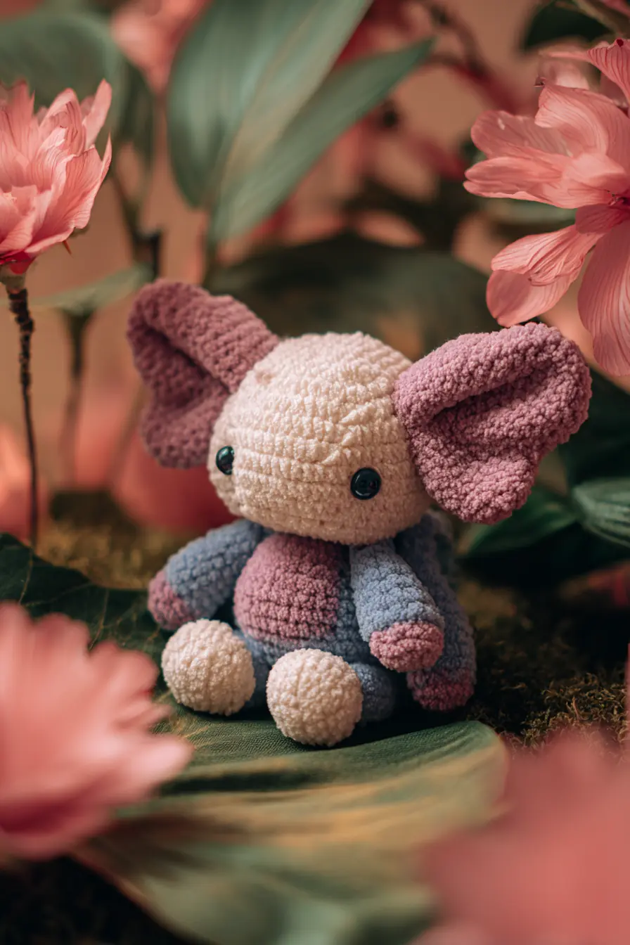 Plush Elephant Amigurumi Crochet Pattern — Chenille Yarn, Safety & Tips