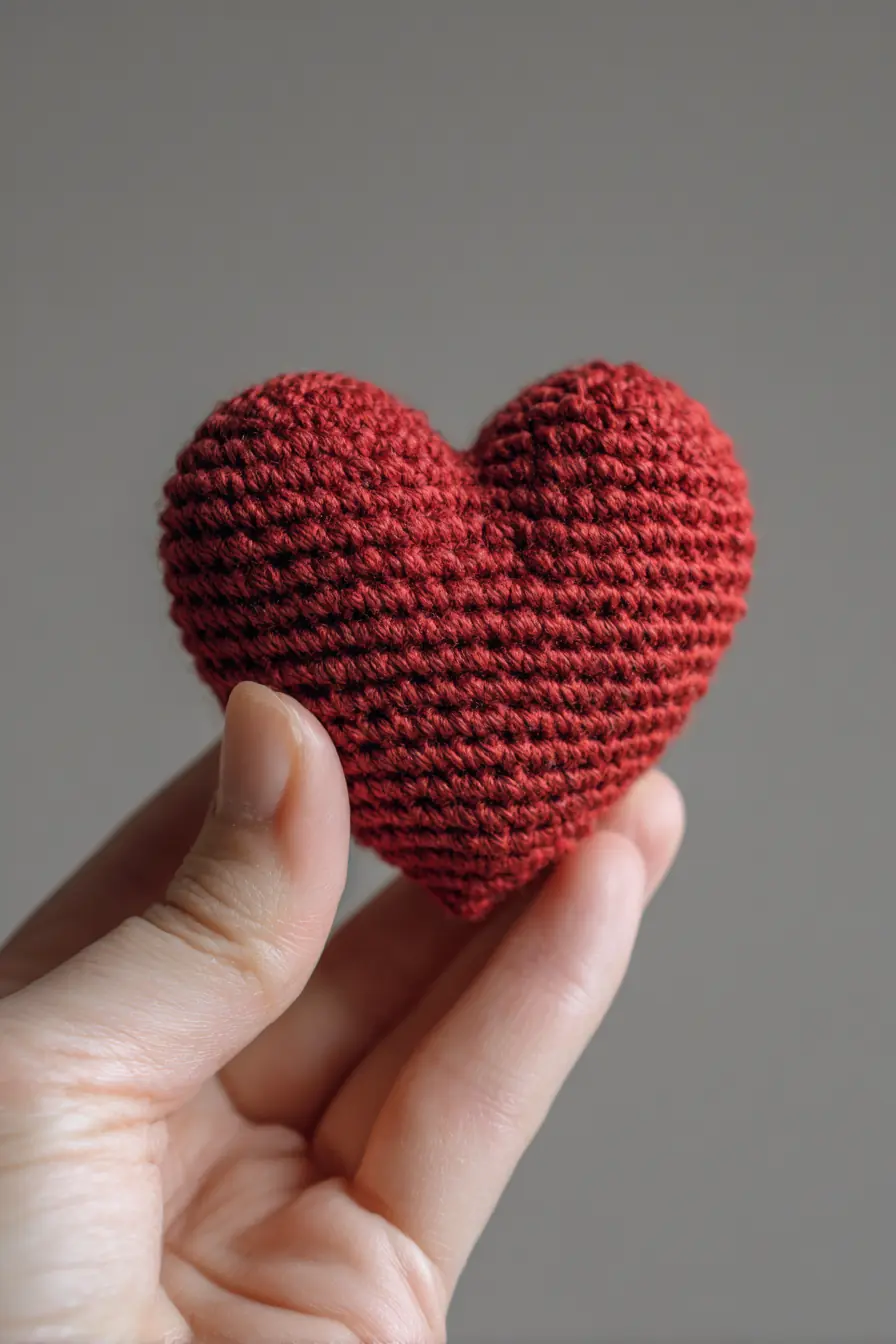 Small Red Amigurumi Heart — Crochet Pattern, Materials & Safety Tips
