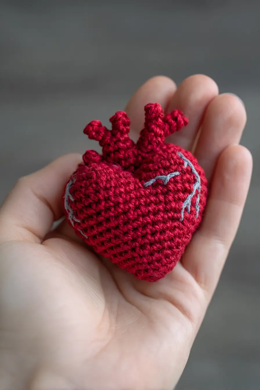 Small Anatomical Heart Amigurumi – Cotton Crochet Pattern & Tips