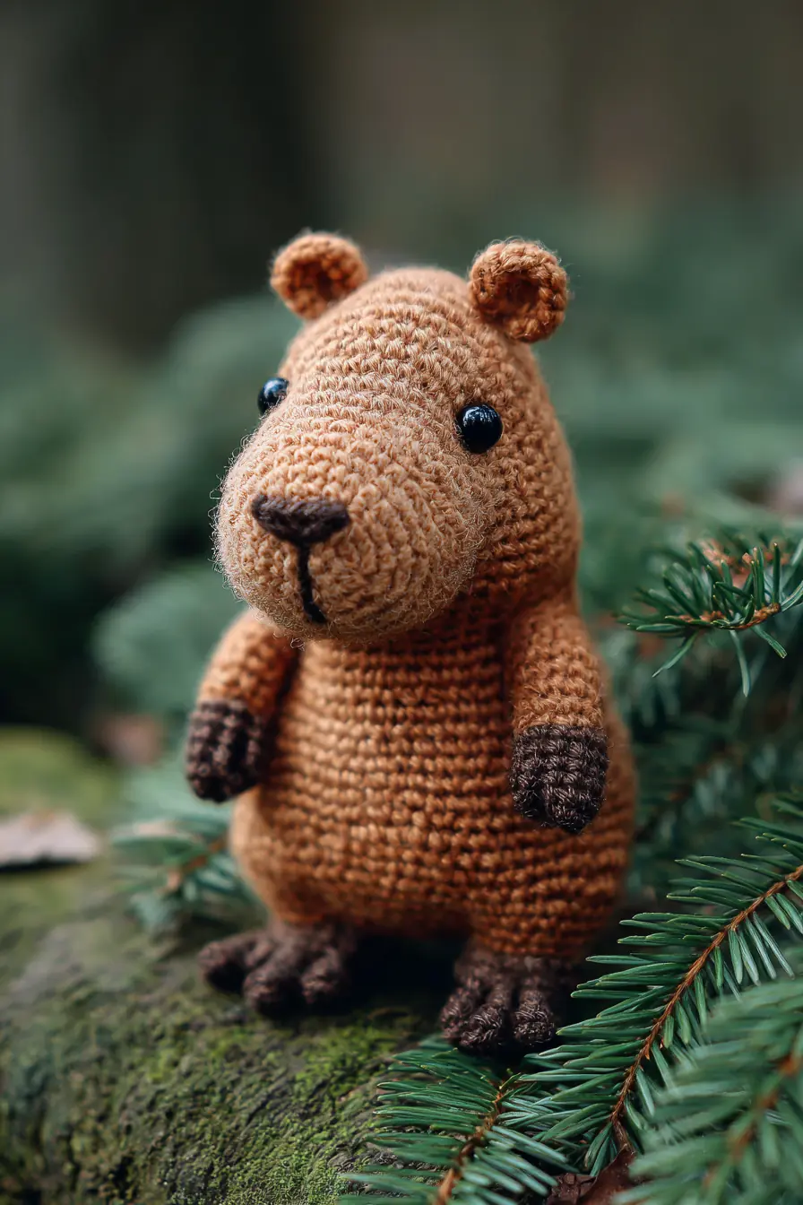 Small Brown Bear Amigurumi — Crochet Materials, Stitches & Safety Tips