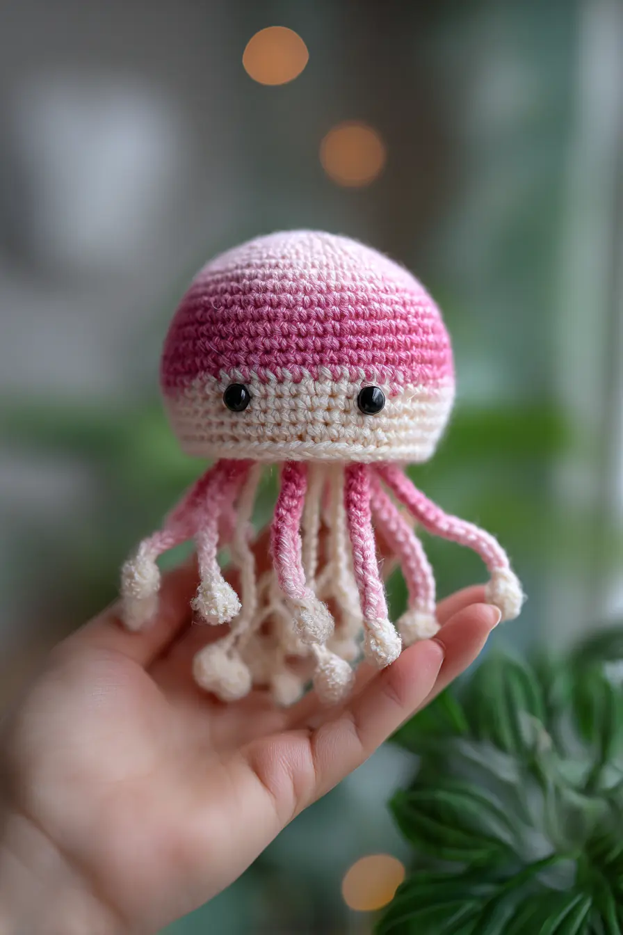 Ombre Pink Jellyfish Amigurumi — Crochet Pattern & Safety Tips