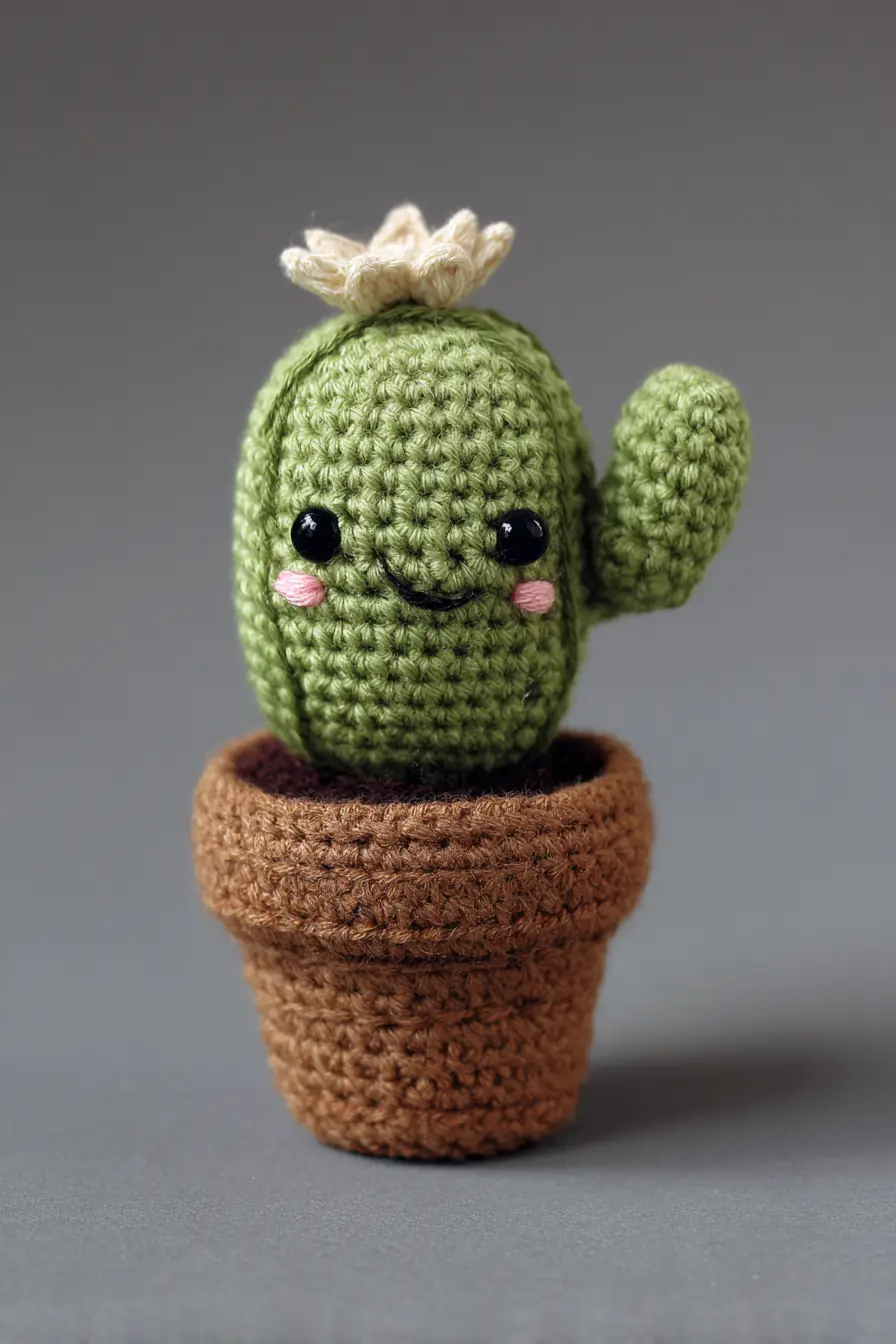 Amigurumi Cactus in Pot Crochet Pattern — Cute Plush Succulent