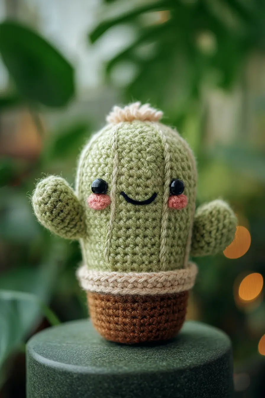 Amigurumi Cactus Crochet Pattern — Cute Plush Cactus with Pot