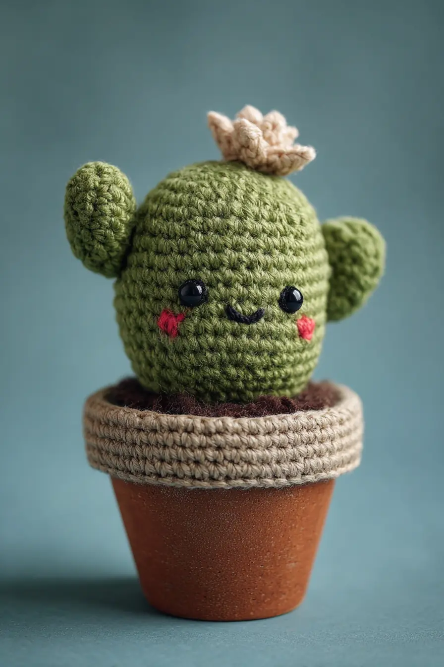 Amigurumi Cactus Crochet Pattern — Cute Potted Cactus Plush