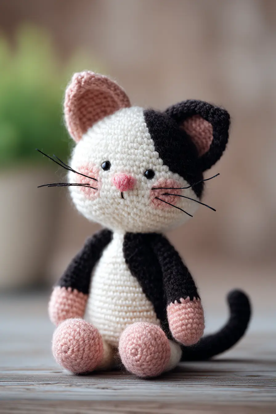Amigurumi Calico Cat Crochet Pattern — Soft Toy (6–8 in) with Tips
