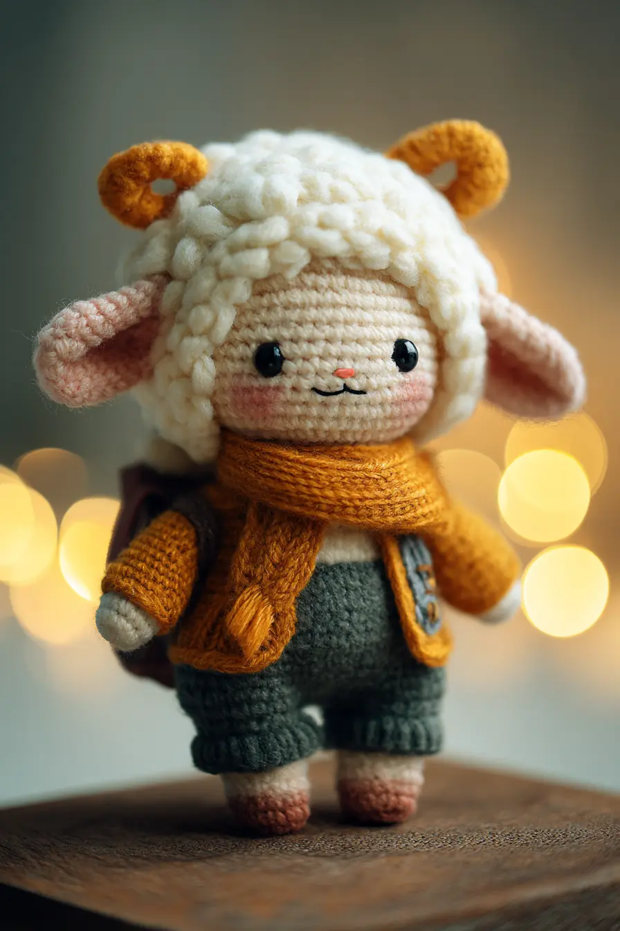 Amigurumi Lamb Doll Pattern — Woolly Sheep Crochet Toy (18–20 cm)
