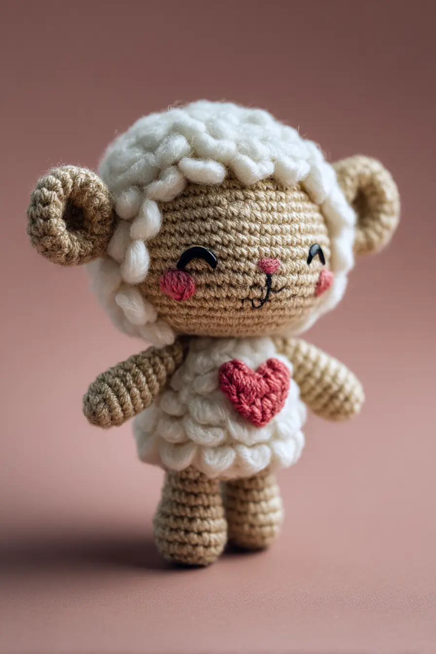 Amigurumi Lamb with Heart — Crochet Pattern, Materials & Helpful Tips