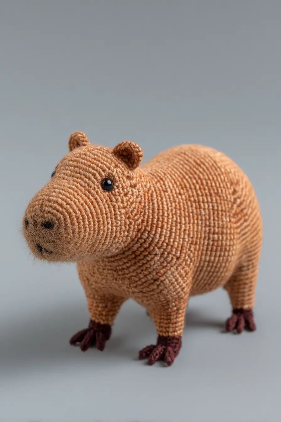 Amigurumi Capybara Crochet Pattern — Worsted Yarn & Single Crochet Rounds