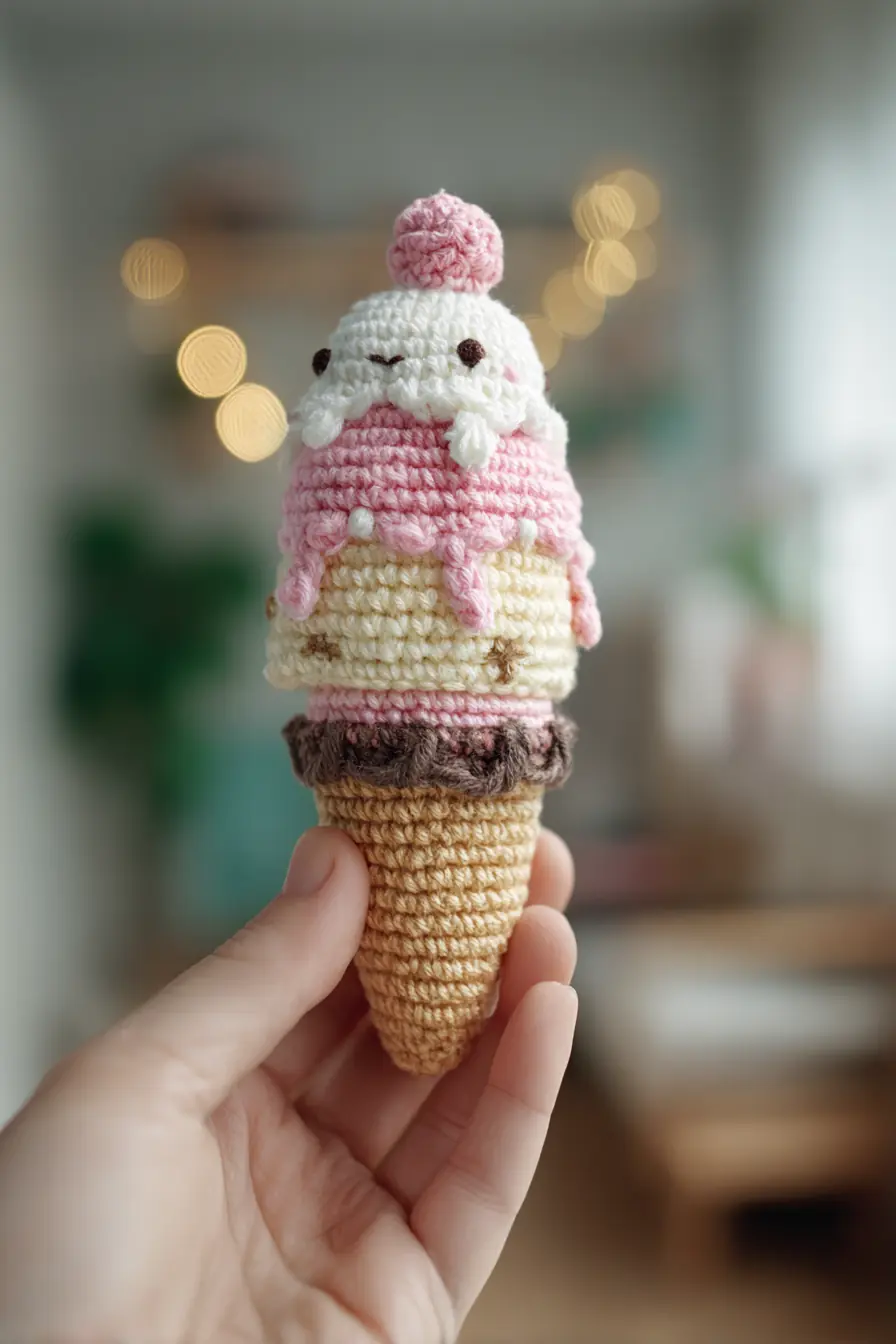 Amigurumi Ice Cream Cone Crochet Pattern — Materials, Size & Tips
