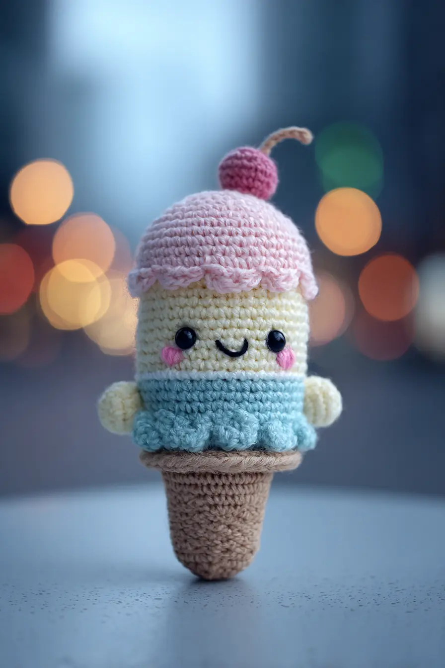 Amigurumi Ice Cream Cone Crochet Pattern — Cute Kawaii Cone Toy