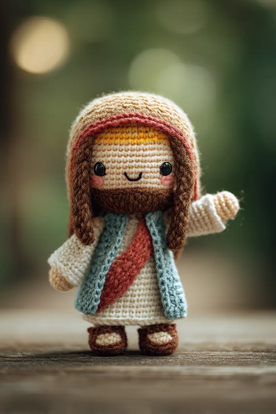 Amigurumi Bearded Hooded Doll Crochet Pattern — Small Plush (4–6 in)