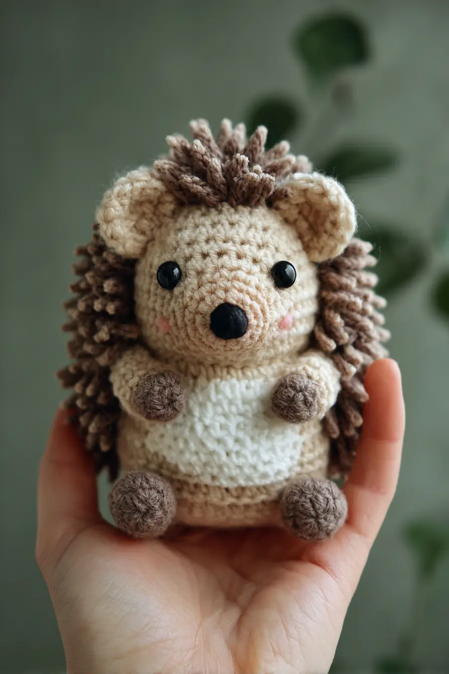Amigurumi Hedgehog Crochet Pattern — Mini Plush (Single Crochet & Loop Spines)