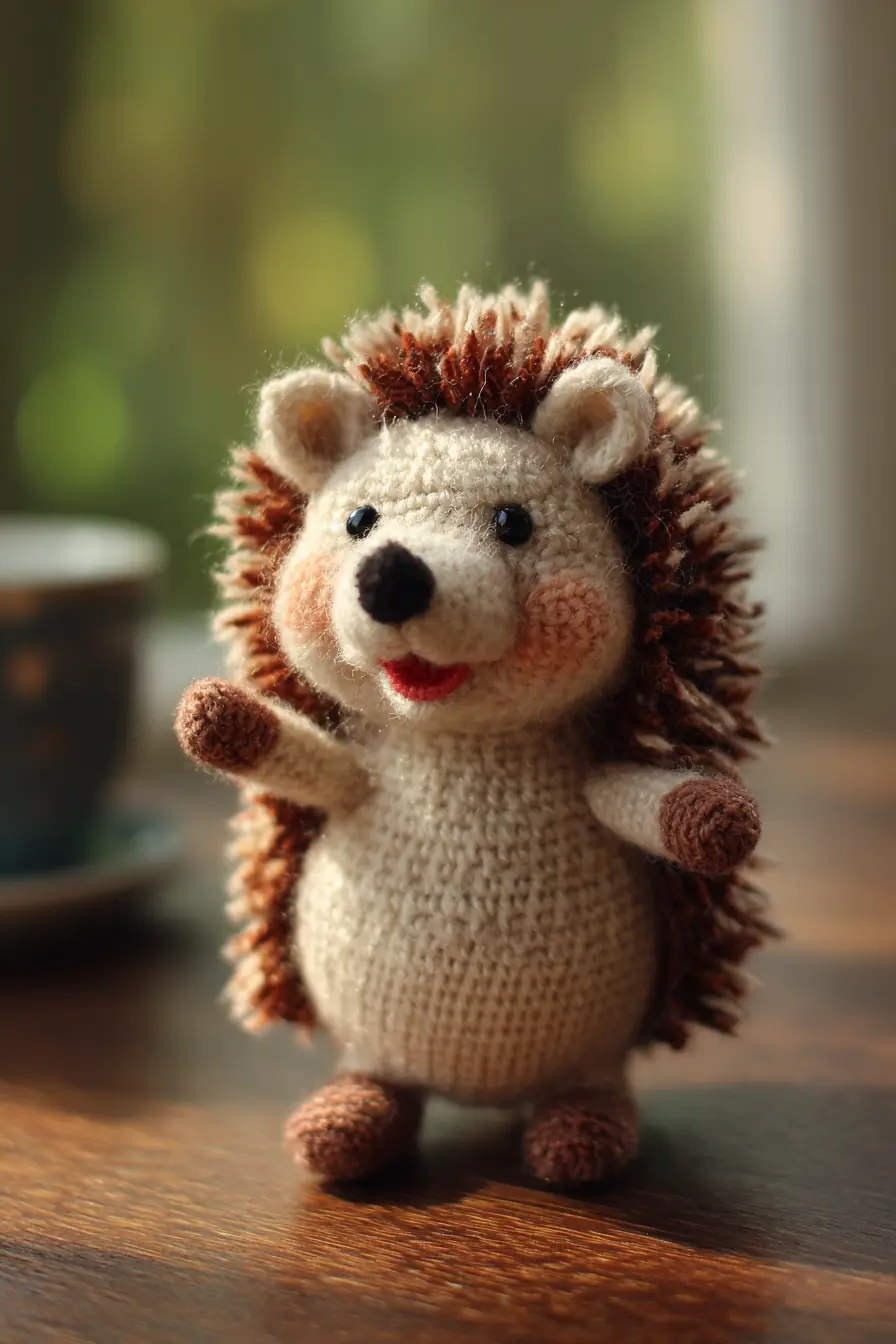 Amigurumi Hedgehog Crochet Pattern — Soft Toy with Fuzzy Quills