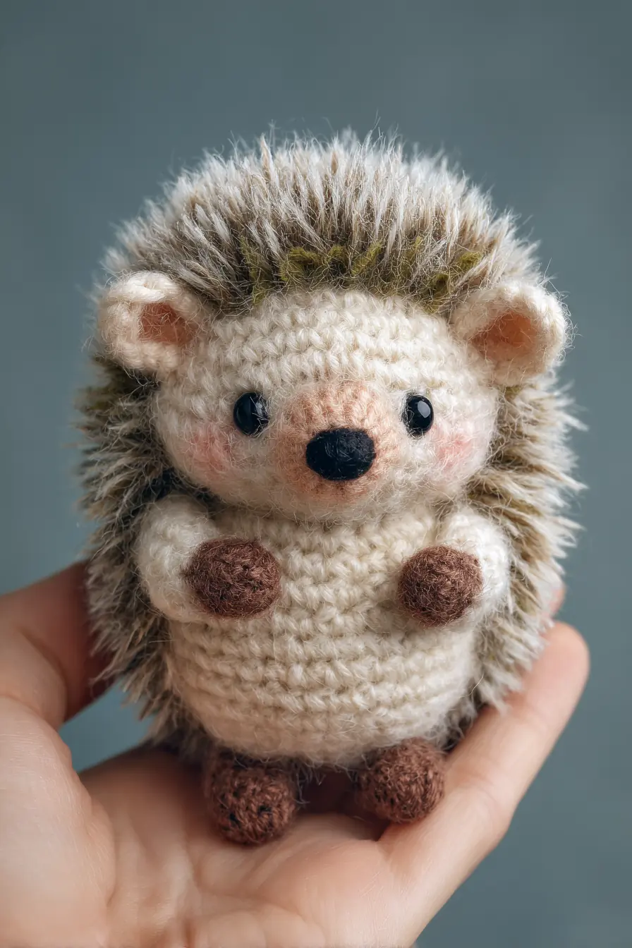 Amigurumi Hedgehog Crochet — Tiny Faux-Fur Soft Toy Pattern