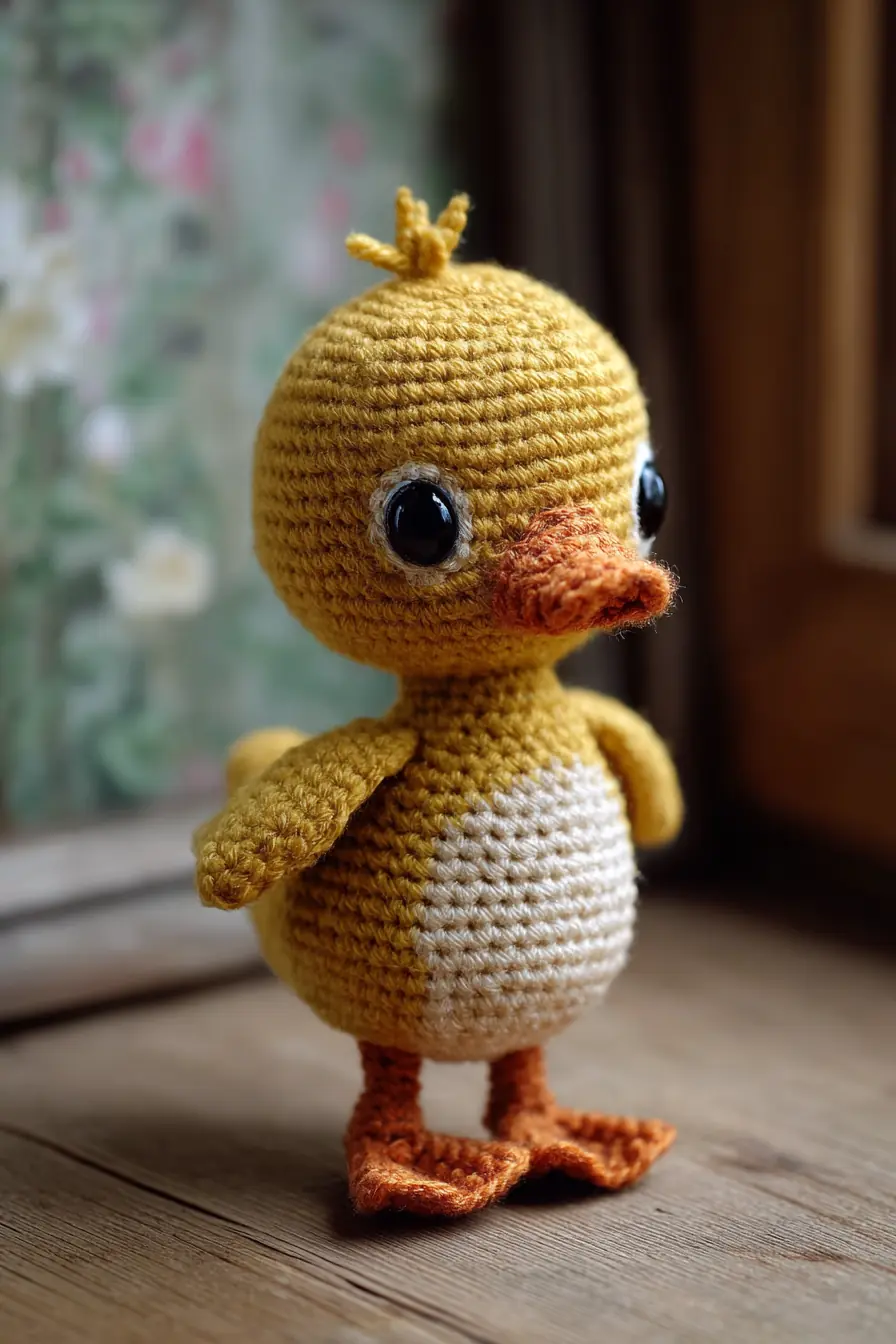 Amigurumi Yellow Duck Crochet Pattern — Small Duck Plush (6–7 in)