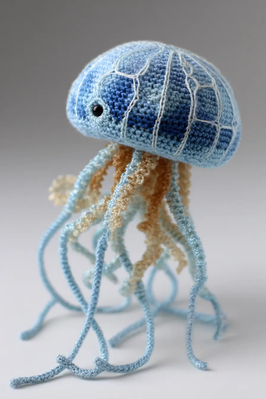 Amigurumi Jellyfish Crochet Pattern — Soft Toy with Curly Tentacles