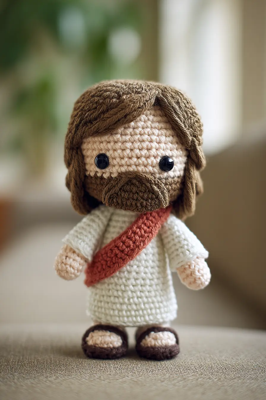 Amigurumi Jesus Doll — Crochet Pattern with Robe, Sash & Beard