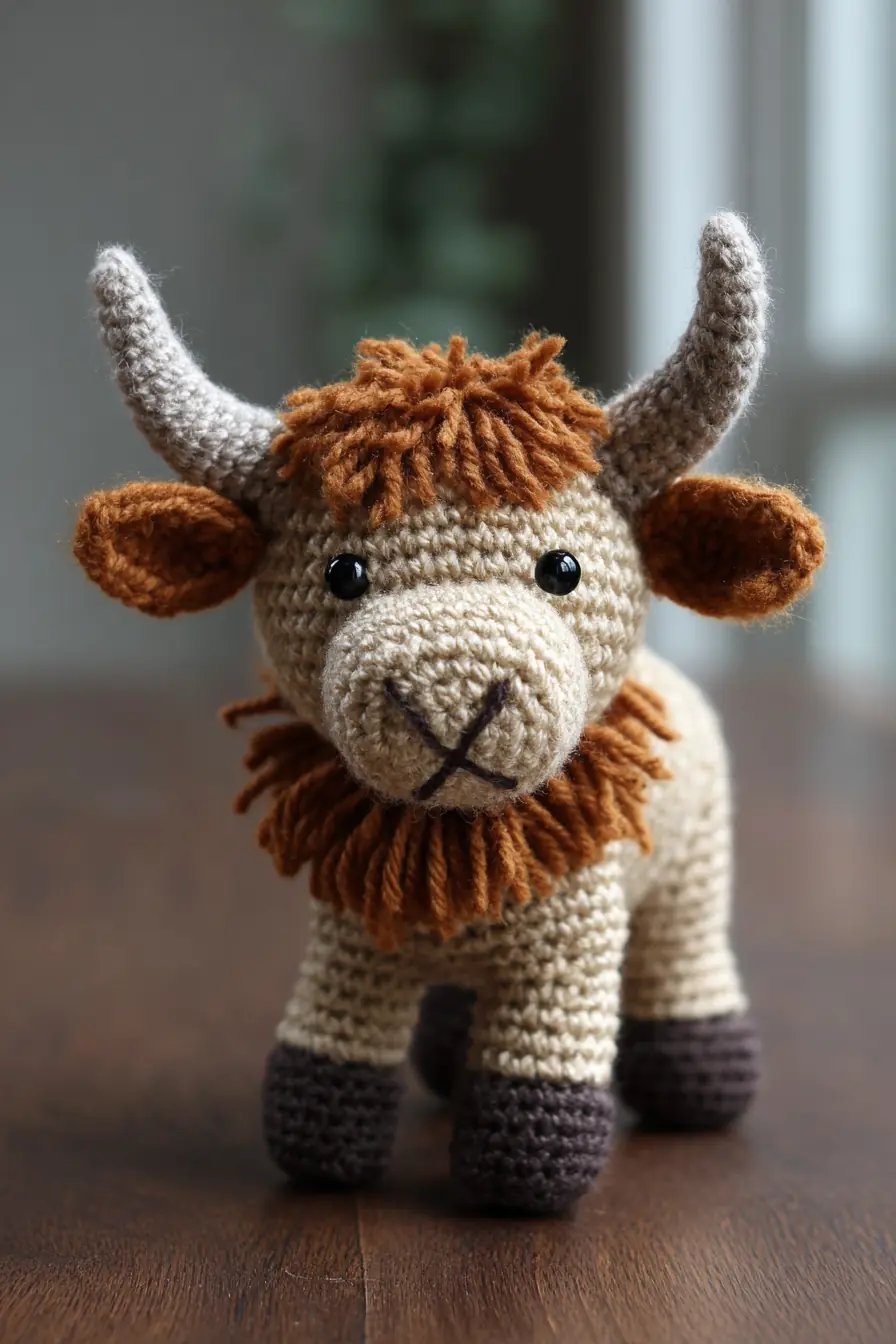 Amigurumi Highland Cow — Crochet Plush Pattern, Materials & Tips