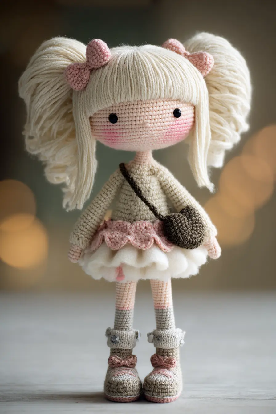Amigurumi Pigtail Doll Crochet Pattern — Sweet Girl (10–12 in)