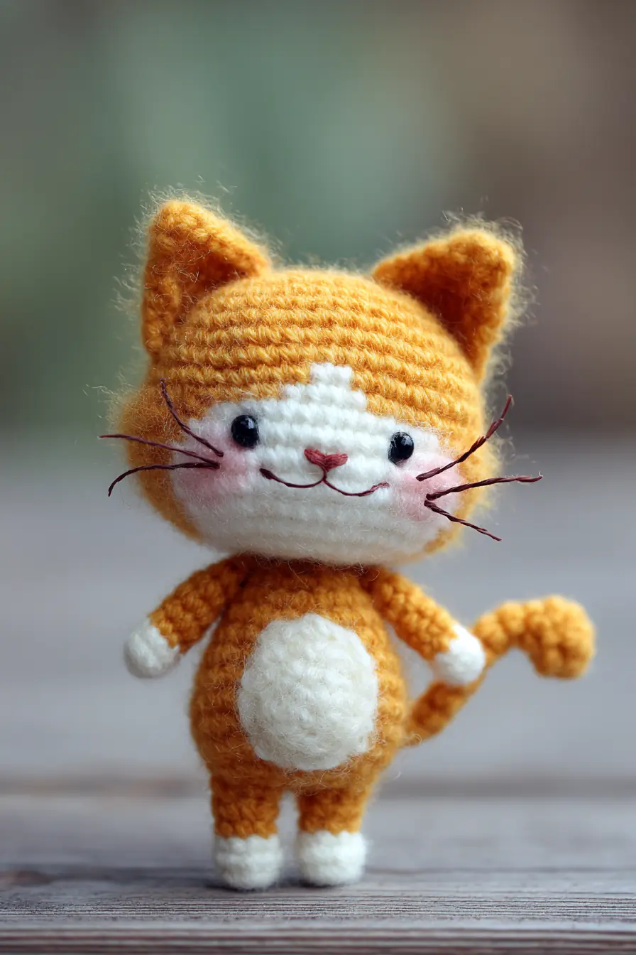 Amigurumi Ginger Cat Crochet Pattern — Small Plush Toy, Materials & Tips