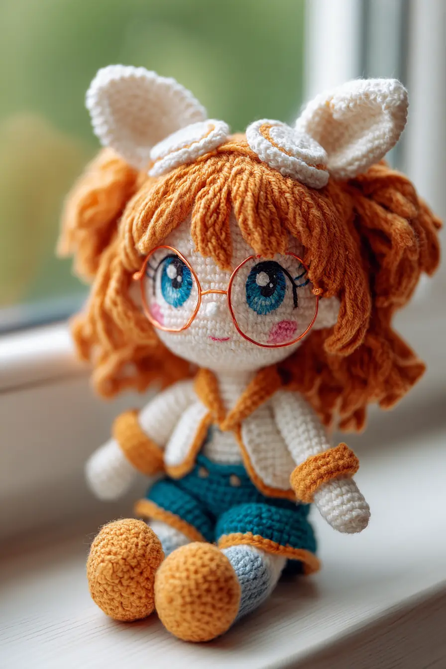 Amigurumi Ginger Doll with Glasses — Pattern, Materials, and Assembly Tips